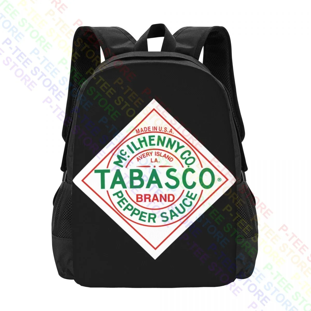 Tomato Cartoon Tabasco Sauce Pepperbackpack Stampa Artistica Pieghevole Di Grande Capacità