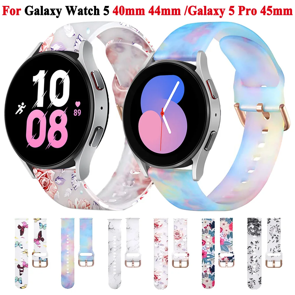 

Wristband Strap For Samsung Galaxy Watch 5 Pro 45mm /4 44mm 40mm Classic 46mm 42mm Silicone Bracelet For Galaxy S2 Watch Band