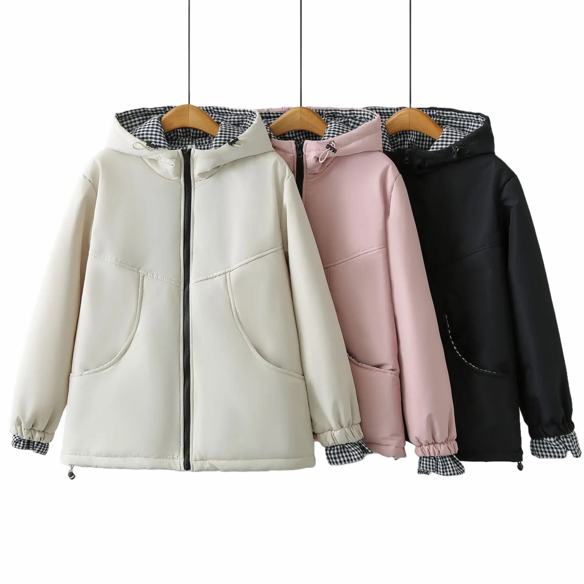 XXXXL Fashion Plus Size Women's Parkas Fake Two Pieces Hooded Padded Jackets Warm Coat Winter Wear Casual And Youthful 2579