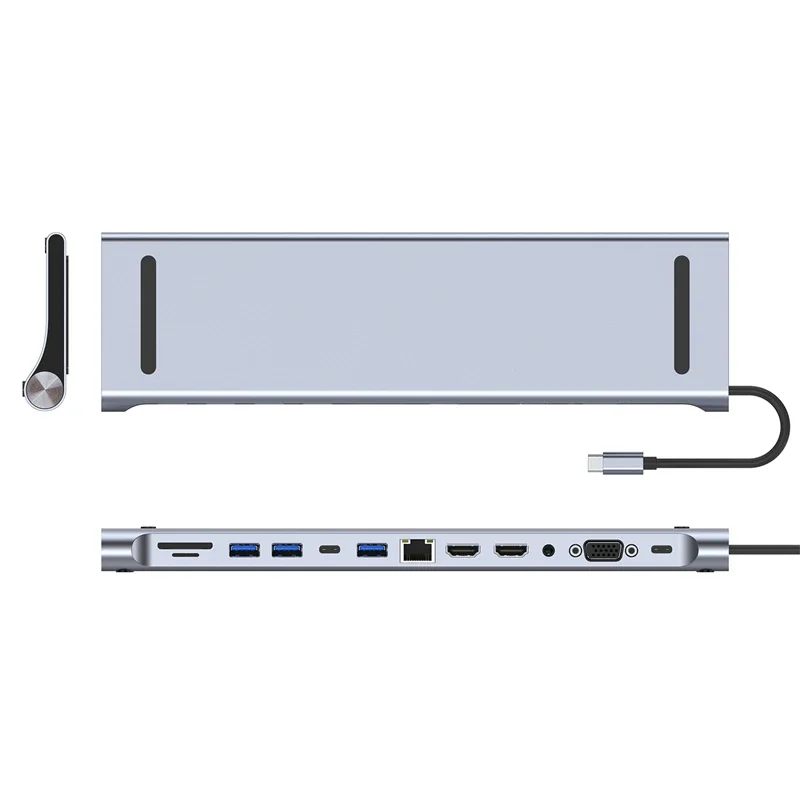 

OEING 12 In 1 USB HUB 3 0 Type C 4K HDMI Dock Station Monitor Video Converter RJ45 Ethernet SD TF Card Reader Splitter