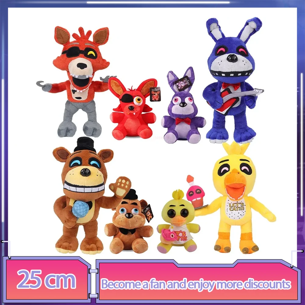 

Five Night At Freddy Plush Toys Fnaf Doll Bonnie Chica Foxy Cute Plush Toys Game Stuffed Model Cartoon Dolls Kids Chrismas Gifts