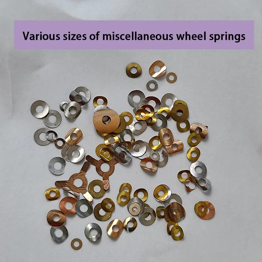 

Watch movement accessories, miscellaneous wheel springs of various sizes, miscellaneous wheel springs, a bag of 100pcs