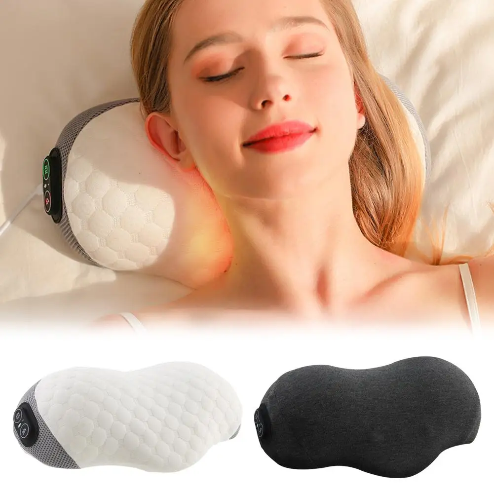 

Chiropractic Neck Traction Pillow Heating Vibrating Massager For Neck Relaxes Cervical Spine Pain Relief Travel Slepping Pi A2S2