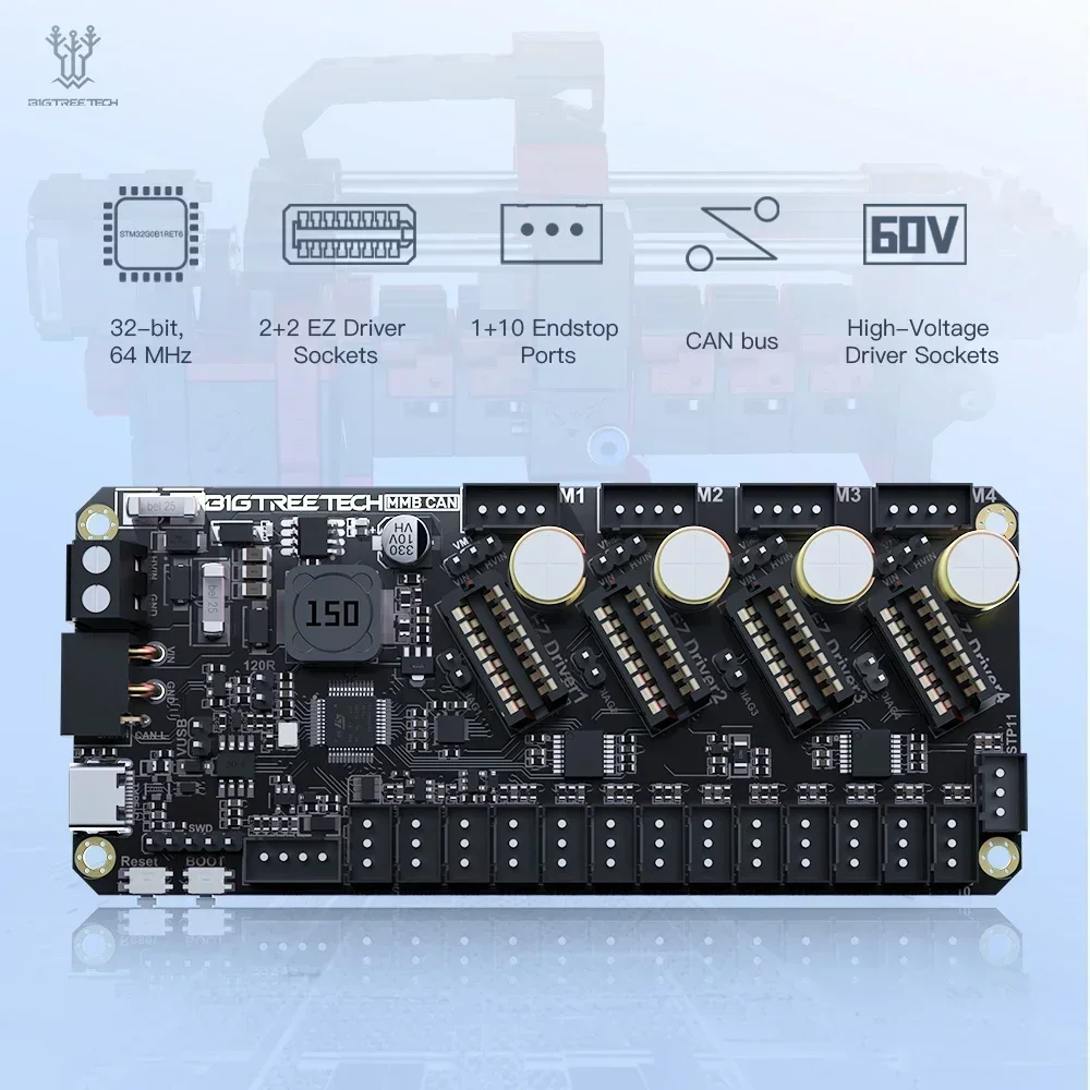 

BIGTREETECH MMB CAN V1.0 Board Enraged Rabbit Carrot Feeder ERCF Control Board CAN Bus For Voron V2.4 Trident DIY AMS Klipper