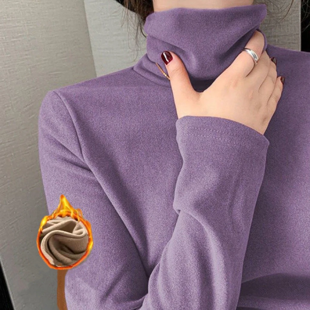 High Collar Women's Base Shirt Thickened Knitwear Innerwear