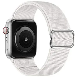 Adjustable Elastic Nylon Loop Strap - S11 - 10 46mm 44 45 49 (White)