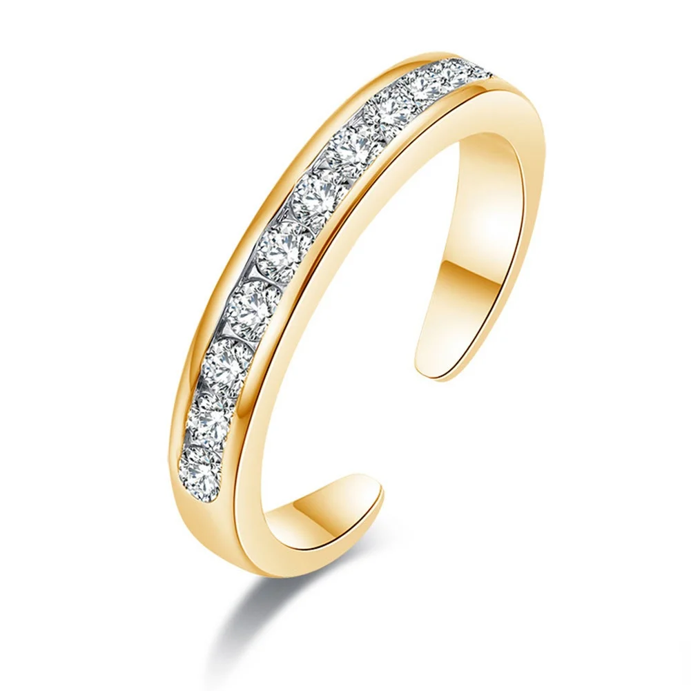 Simple Alloy Crystal Foot Ring Adjustable Opening Toe Ring for Women Girl Summer Beach Vacation Jewelry Finger,opening ring,adjustable rings,finger ring