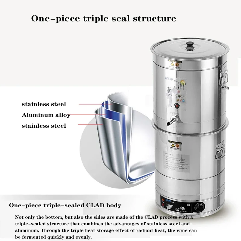 15L Brewing Machine 220V/2500W Beer Brewing Machine Commercial Brewery Constant Temperature Fermentation Brewing Machine 4
