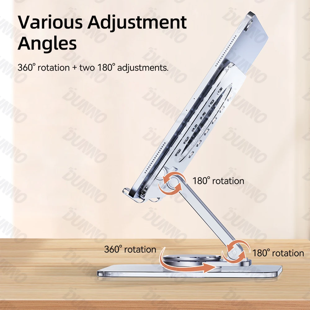 Suporte para Tablet Transparente Dobrável Rotação de 360 ° Suportes Ajustáveis para Ipad Phone Samsung Xiaomi Lenovo Suporte para Suporte - Imagem 4