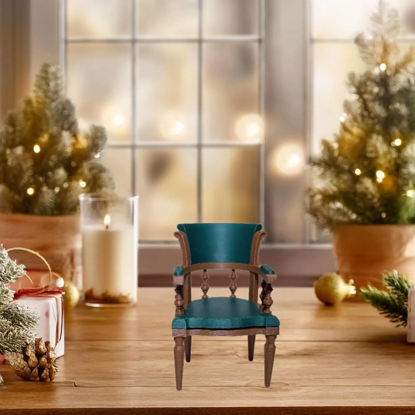 1/12 Crafts Miniature American Chair Set for Diorama DIY Projects Life Scene