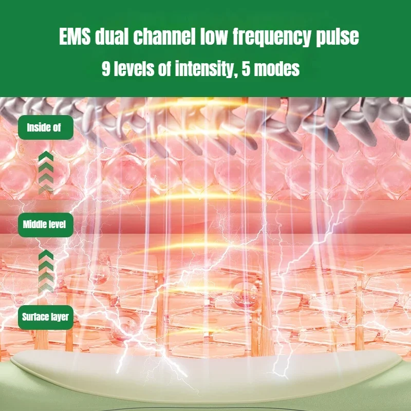 Lumbar Vertebra Massager with Pulse Heat for Waist Improvement