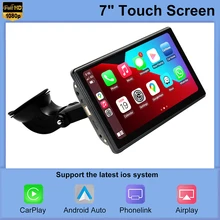 

Portable carplay Car Multimedia Player 7 Inch Touch Screen Wireless Apple Carplay Universal Display Tablet Android Radio For Car