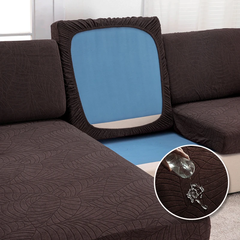 1pcs Water Repellent Cushion Cover Leaf Pattern Jacquard Sofa Seat Cover for Living Room L-Shaped Sofa Backrest Sofa Protector 5