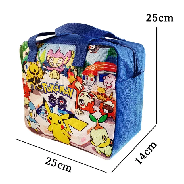 Pokemon Lunchbox Pikachu Insulated Lunch Box Bag Squirtle Charmander  Bulbasaur