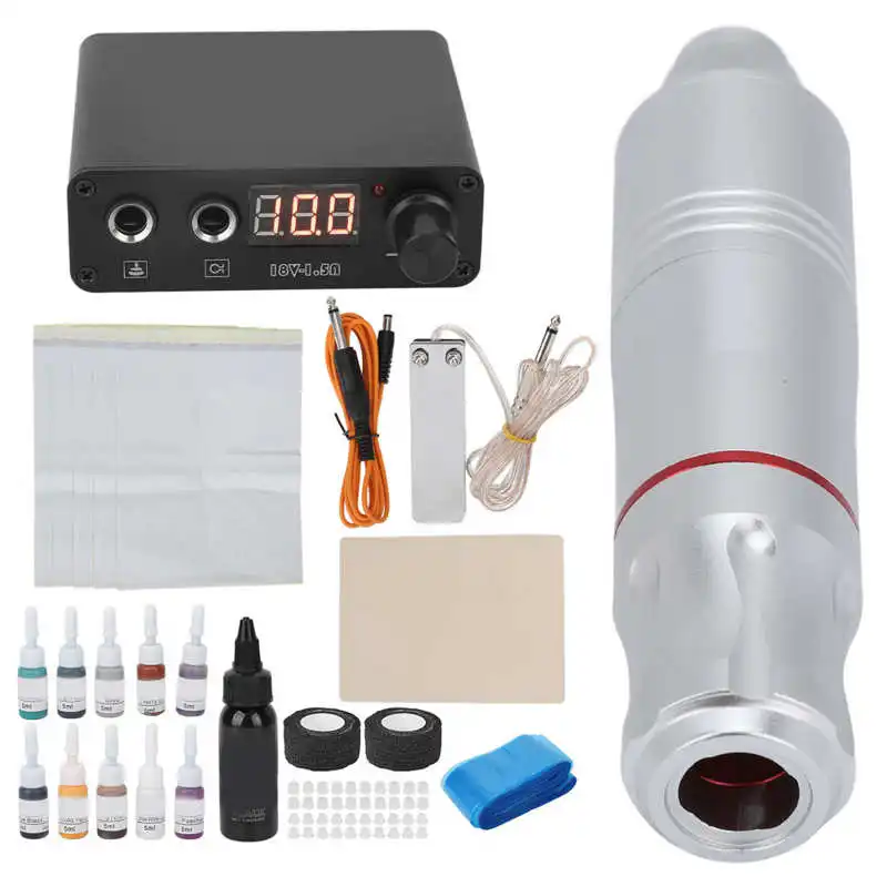 

Tattoo Machine Transfer Paper Motor Tattoo Machine Kit Pigment Cup Power Supply Clip Cord for Tattoo Salon for Novice
