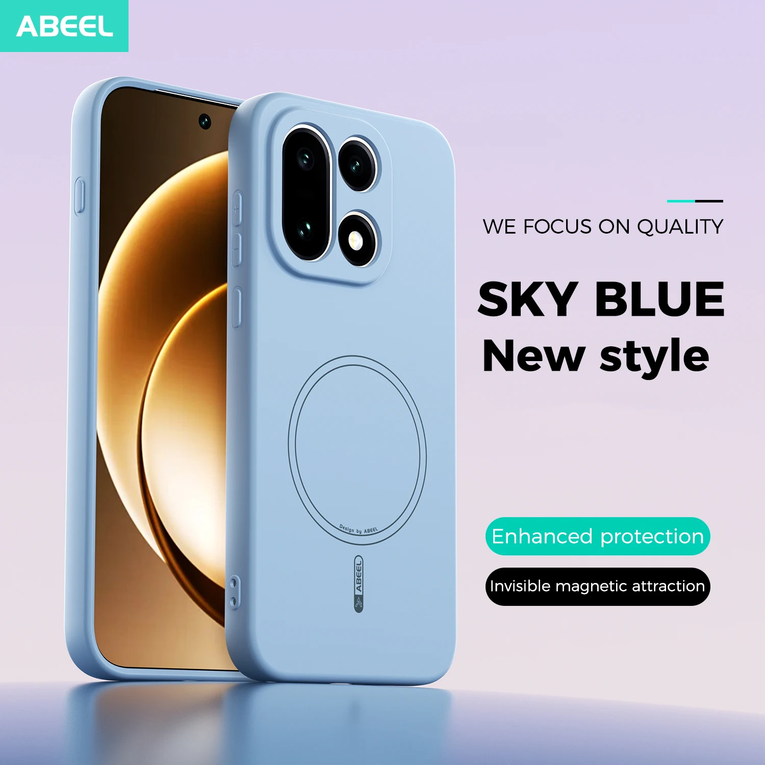MagSafe Magnetic Wireless Charging Shockproof Soft TPU Phone Case with Raised Lens Protection and Skin-Feel Finish
