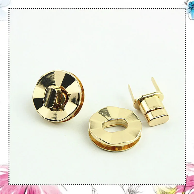

2Pcs 27mm Round Metal Locks for Bag Handbag Twist Turn Lock Snaps Clasp For DIY Replacement Repair Purse Closure Accessories
