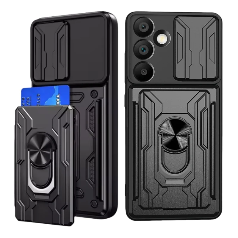 Heavy Duty Armor Case with Card Holder Slot Cover