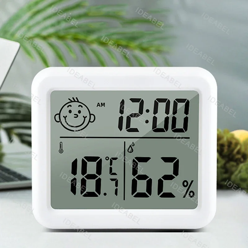 Enhanced Digital Desk and Wall Clock with Temperature and Humidity Display – Large 3.2-Inch LCD for Home, Kitchen, or Office Decor