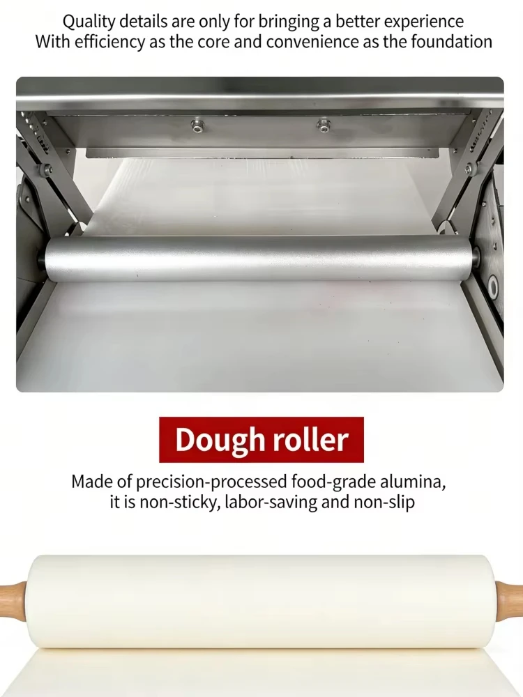 Small Commercial Foldable Dough Sheeter 400 Type Manual Operation Laser Scale No
