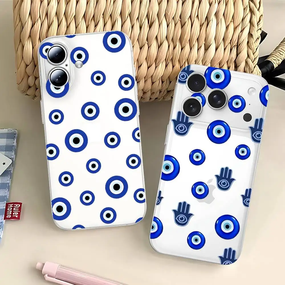 Transparent Shockproof Evil Eye Protective Phone Case