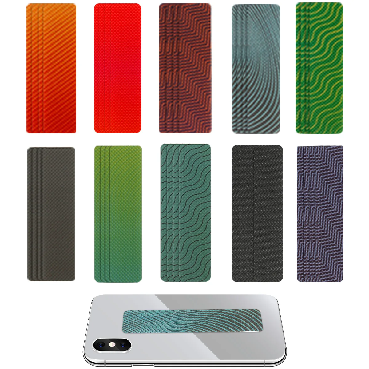 40Pcs Decompression Strip Adhesive Calm Stickers Adult Anxiety Reduction Supply Colorful Textured Stickers for Desk Computer