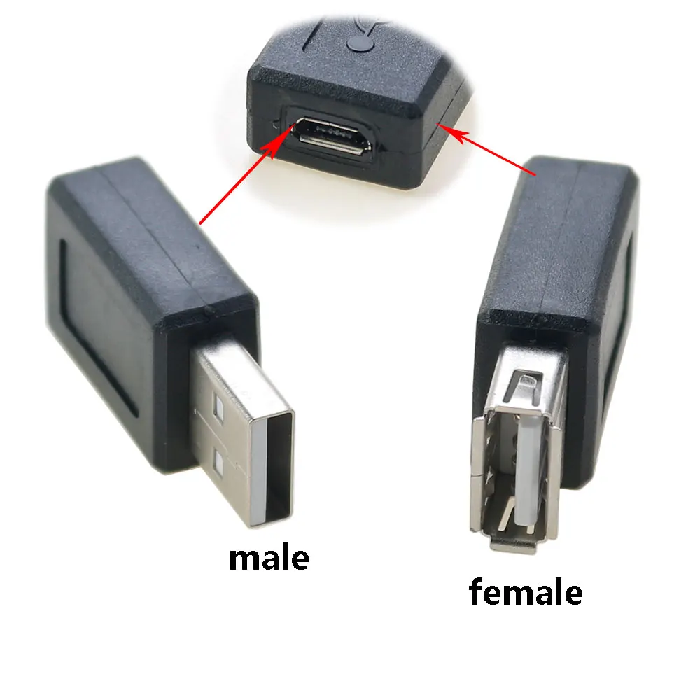 

1Pcs Micro Female to USB 2.0 Type A Female Adapter Plug Converter Micro female to USB 2.0 male USB Connector charger