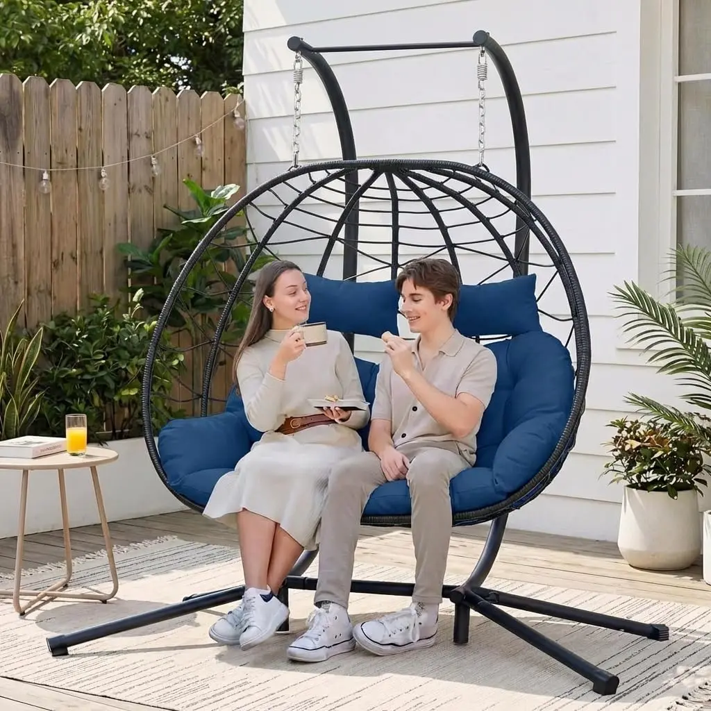 Double Hanging Egg Chair 1