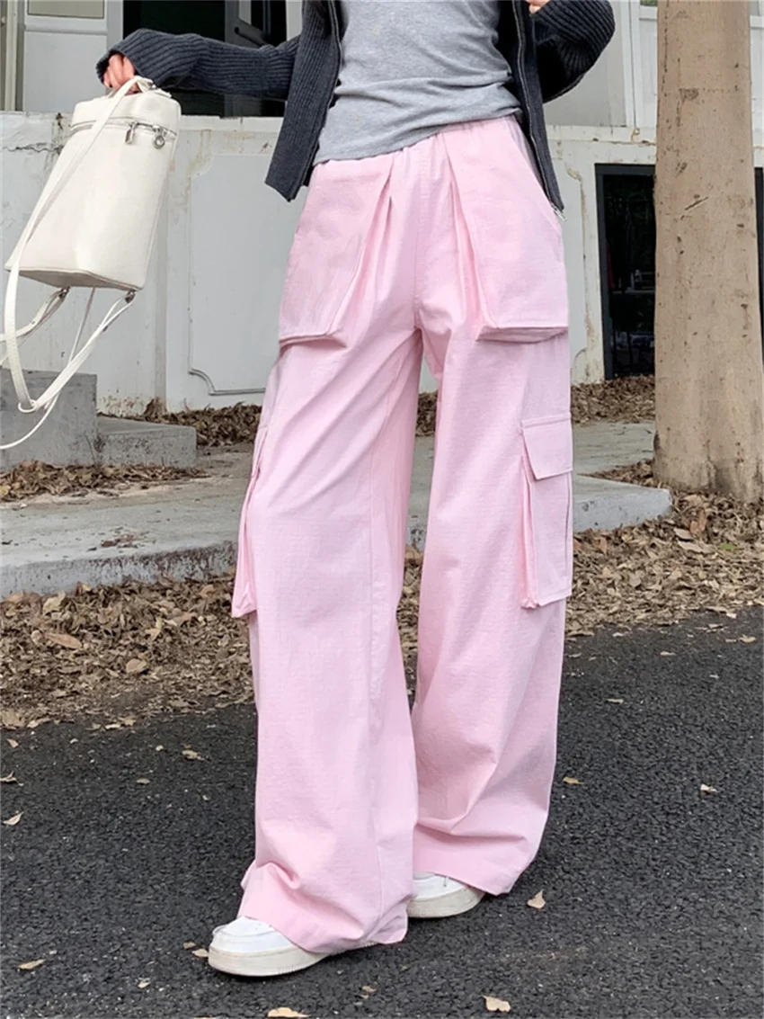 

Брюки женские повседневные универсальные, однотонные, с широкими штанинами