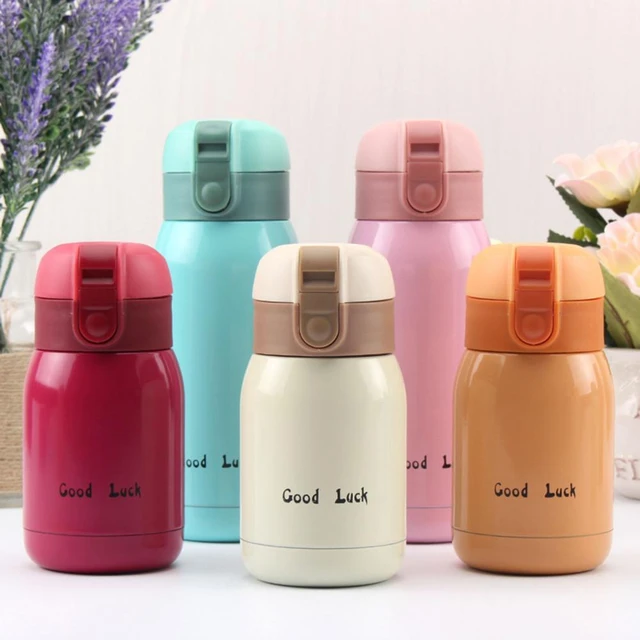  Thermos Cup 200ml/360ml Cute Candy Mini Thermos Cup Kids  Cartoon Hot Water Bottle Stainless Steel Thermal Coffee Mug Vacuum flask  insulated Thermos Mug (Capacity : 360ML, Color : 2): Home 