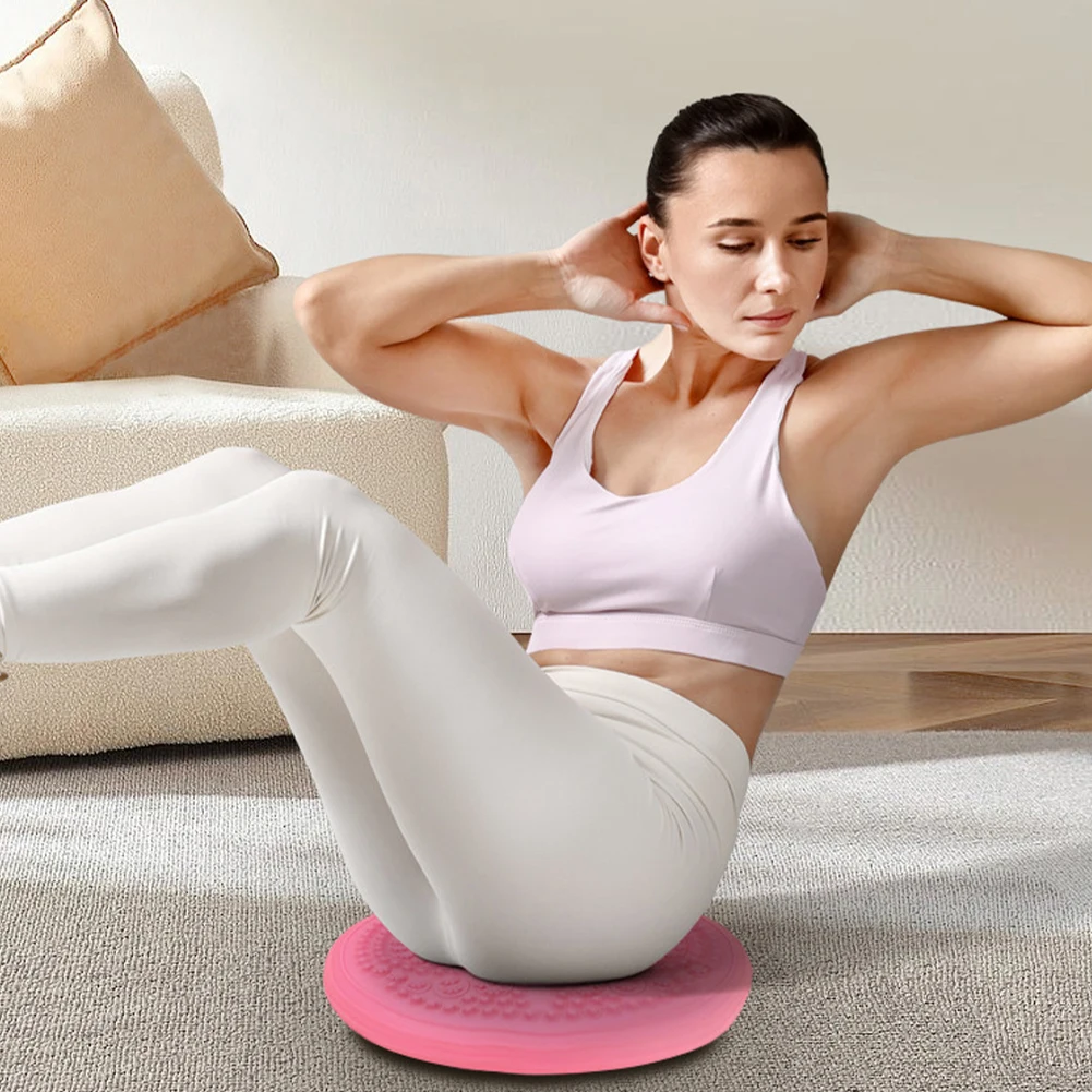 밸런스 디스크 양면 코어 밸런스 디스크 트레이너 미끄럼 방지 풍선 밸런스 패드 조정 안정성을위한 흔들리는 쿠션