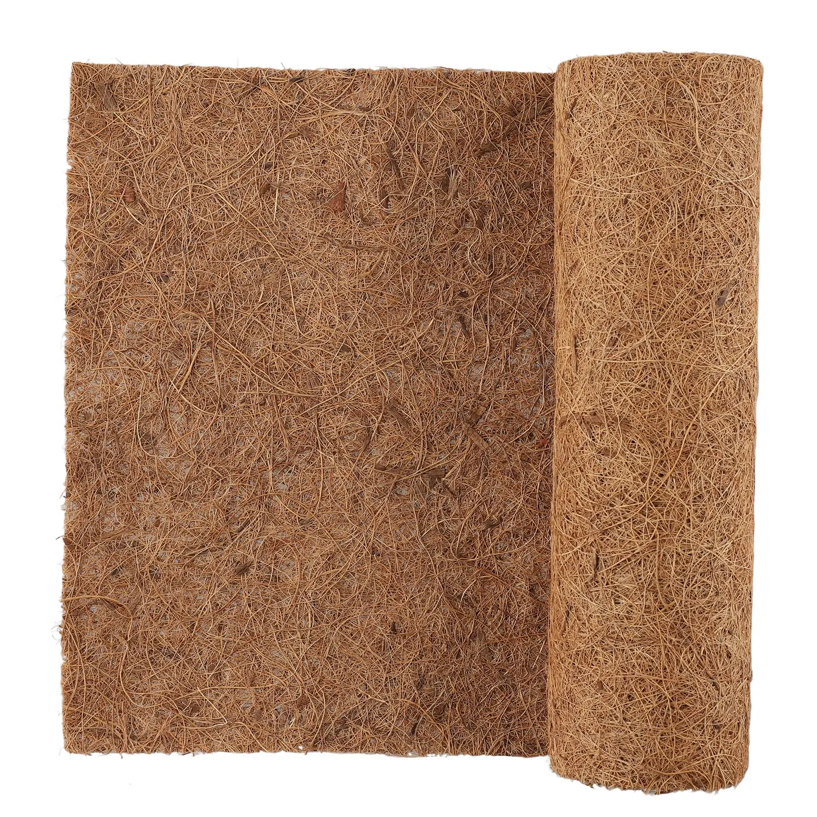 Planting Mat Reptile Bedding Gardening Mat Coconut Fiber Liners Plant Fiber Roll Natural Reptile Carpet Mat Sheet Coconut Palm Mat Cuttable Floor Door Coir Coconut