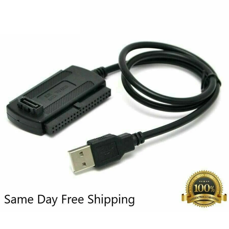 Sata pata ide drive para usb 2.0 adaptador conversor cabo para disco rígido hdd 2.5 "3.5" com adaptador de alimentação ca externo