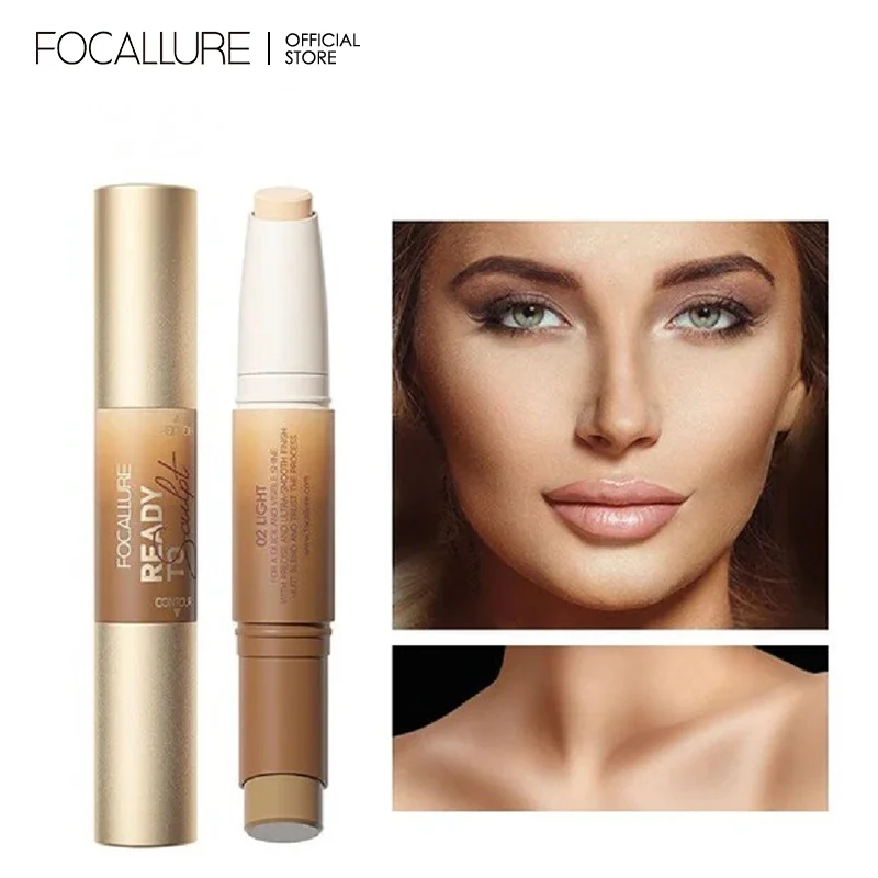Focallure 2 In 1 Matte Bronzer Highlighter Stick Long Lasting