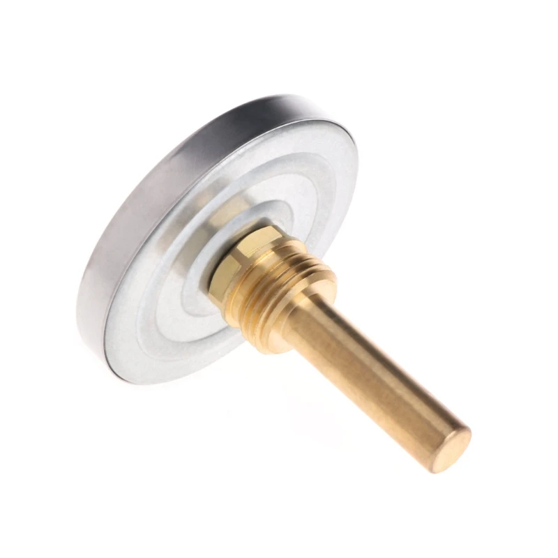 

63mm Dial Horizontal Thermometer Aluminum Temperature Gauge Meter Liquid Water