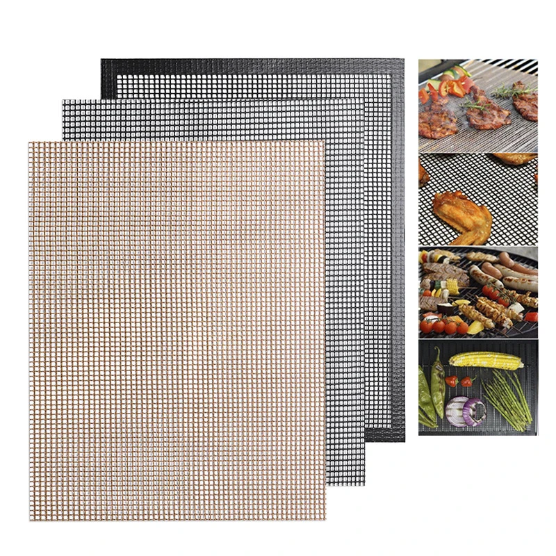 Heat-Resistant BBQ Grilling Mat Replacement Mesh Wire Net Non-Stick Grilling Mesh Pads Outdoor Activities Cook Reusable Bbq Tool