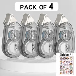 Durable Double - Sided Adhesive Tape Set for Crafts and Office Use (4 Black 1 Sticker)