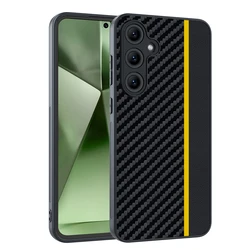 Ultra Thin Leather Fiber Textured Contrast Color Anti - Drop Protective Case for S23 (YELLOW)
