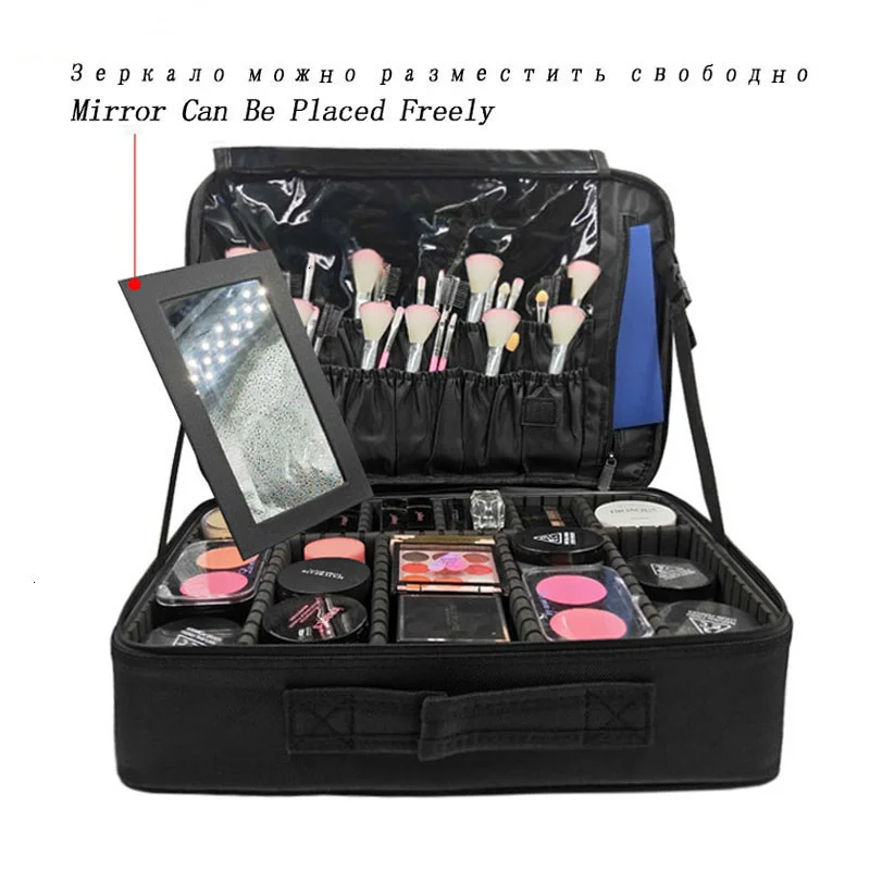 Makeup Organizer Professional Makeup Case Female Beauty Nail Box Cosmetic Case Travel Big Capacity Storage Bag Suitcases For Makeup