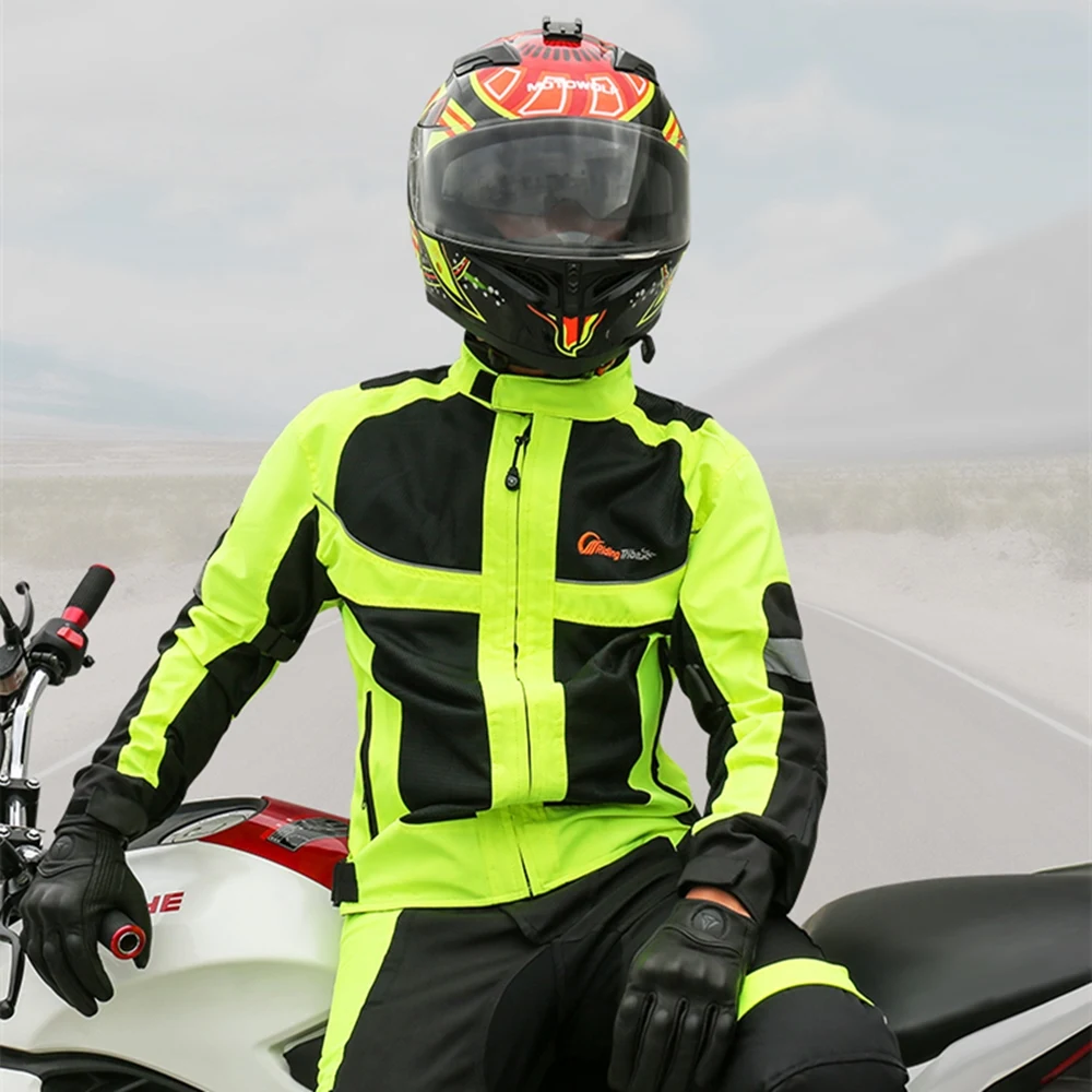 Chaqueta De Malla Para Moto Con Protección CE - Transpirable Y Con Armadura Para Hombres (Tallas L-XXL)