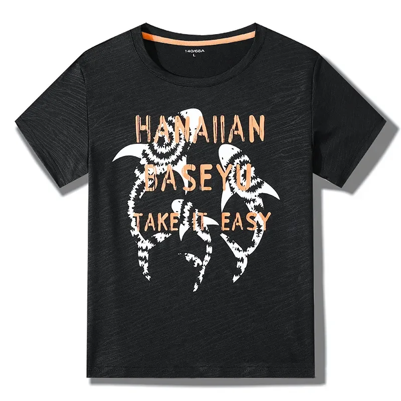 

DAIPI 4-15 Year Kids T-Shirts Letter Cartoon Quick-Drying Boys Clothes Girls 2023 Summer New Children Clothing