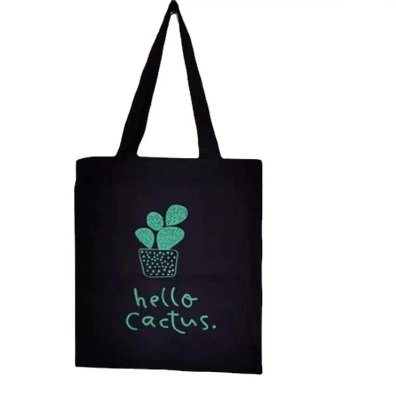 StellaLou Cute Cartoon Canvas Bag Shoulder Bag Female Student Class Tutorial Large Capacity Tote Eco-friendly Shopping