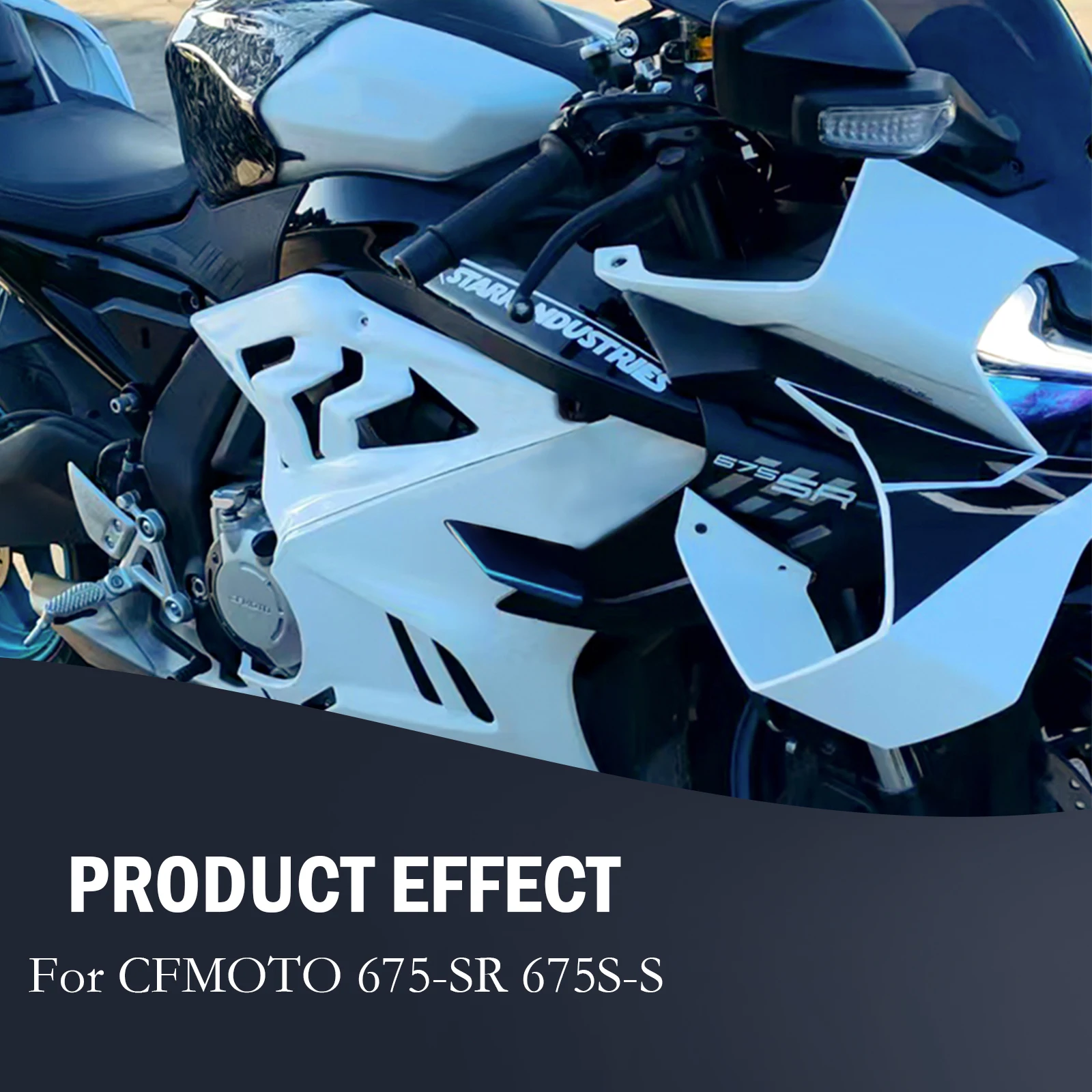 CFMOTO 675S-S 675-SR 675S-S 시트 사이드 페어링 바디 필링 인젝션 프레임 스포일러 사이드 카울 커버 패널에 적합