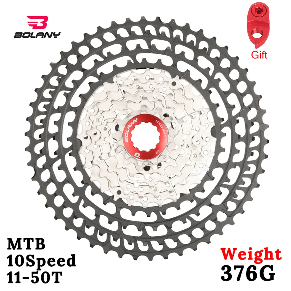 

Bolany MTB Bike Cassette 11-50T 10 Speed Ultralight SLR 376g Mountain Bike CNC Cycling Freewheel Sprockets Bicycle Accessories