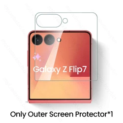 Premium Camera Protective Glass - Clear 9H Tempered Full Back Screen Protector Film - Galaxy Z Flip7 (Only 1Outer Film)