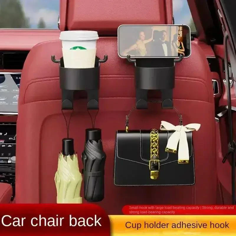 Car Hook Storage Box Seat Back Water Cup Holder Rear Storage Vehicle Box Car Interior Supplies Multifunctional