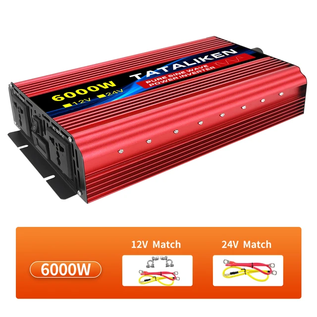 pure sine wave inverter 12V to 220V 1600W 2500W 3500W 4500W DC to AC  voltage converter