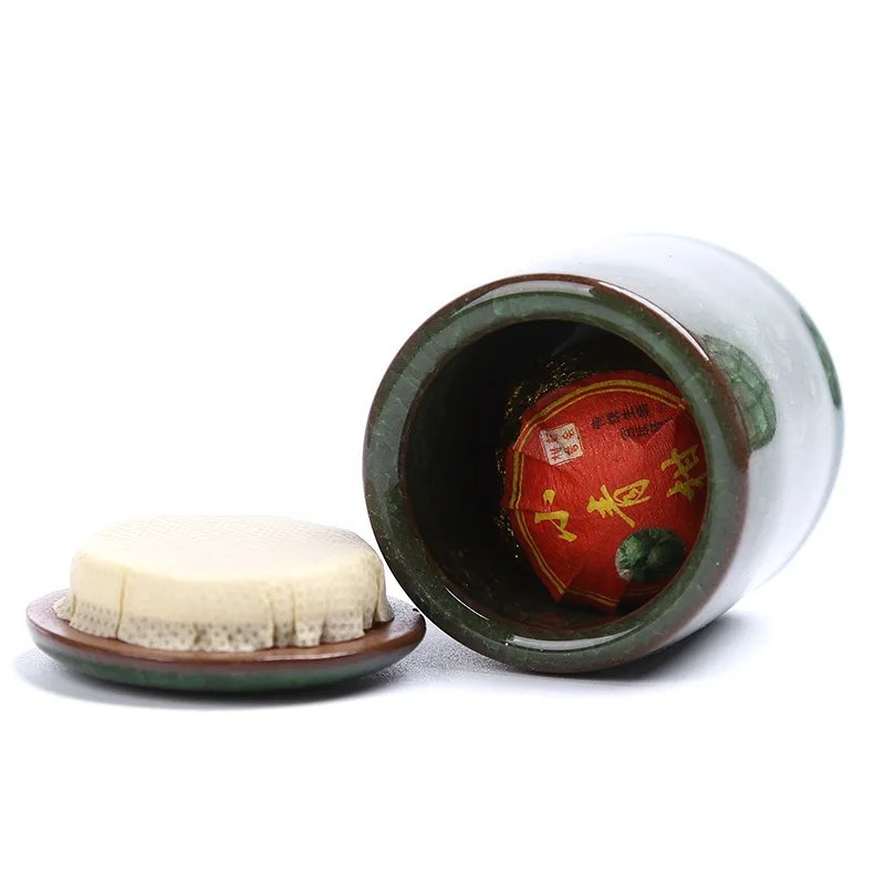 Mini Ice Cracked Glaze Ceramic Pot for Storage ceramic storage jar airtight container