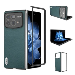 ABEEL Luxury Litchi Pattern Genuine Leather Shockproof Folding Protective Case for Xiaomi MIX Fold 4 (Green)