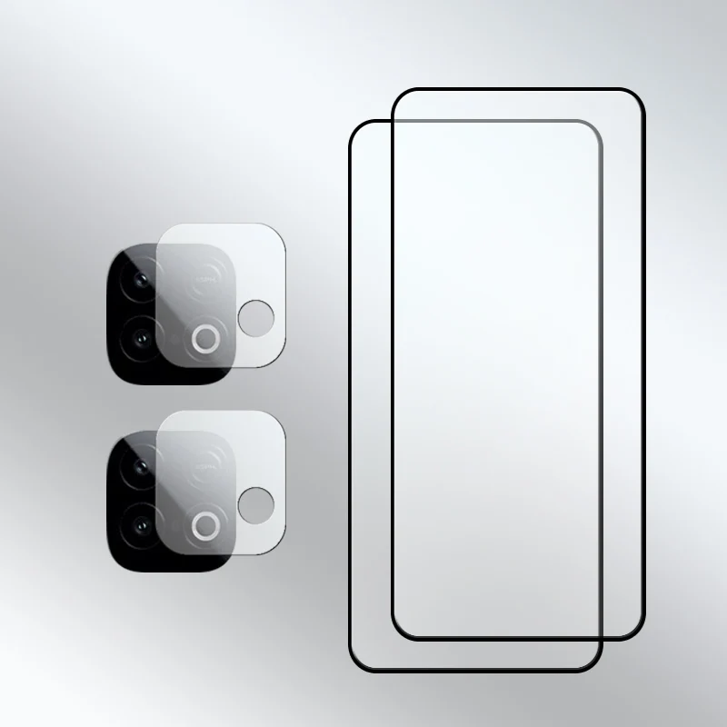 Premium Full Coverage Tempered Glass Screen Protector with Soft Lens Film